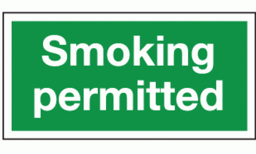 Smoking permitted sign
