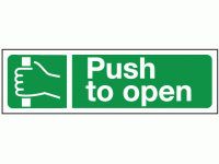 Push to open sign 