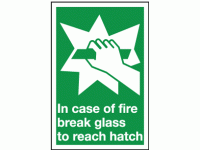 In case of fire break glass to reach ...