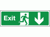Exit down sign