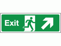 Exit right diagonal sign