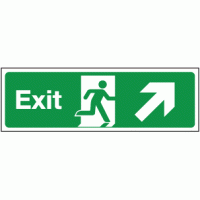 Exit right diagonal sign