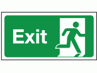 Exit right sign