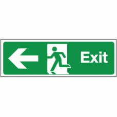 Exit left sign