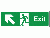 Exit left diagonal sign