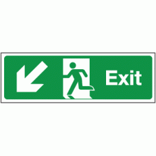 Exit left diagonal down sign