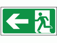 Arrow left exit sign