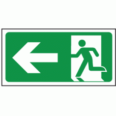 Arrow left exit sign