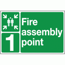 Fire assembly point sign A-Z 0-9 sign
