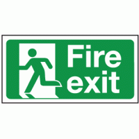 Fire exit left sign 