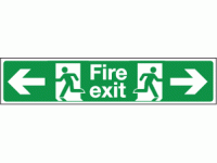 Fire exit arrow left and arrow right