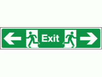 Exit left and right sign