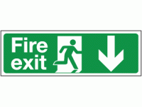 Fire exit arrow down