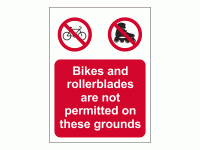 Bikes and rollerblades are not permit...