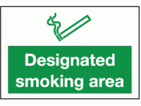 Designated Smoking Area Sign