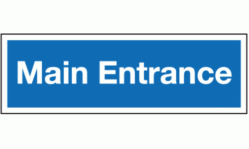 Main entrance sign | Construction Signs | Safety Signs & Notices