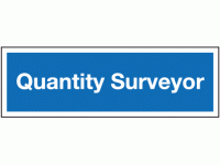 Quantity surveyor sign