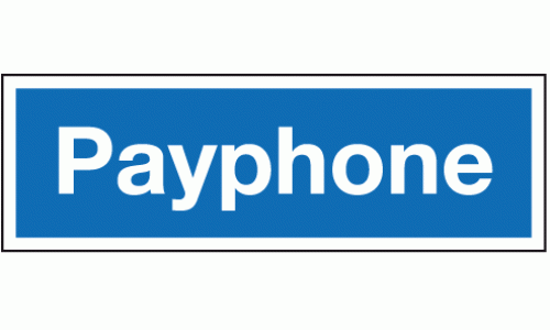 Payphone sign
