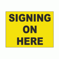 Signing On Here Sign