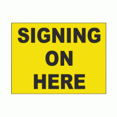 Signing On Here Sign