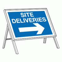 Site deliveries right sign