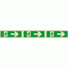 Photoluminescent Arrows right rigid pvc safety panels for low level emergency lighting