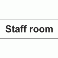 Staff Room sign