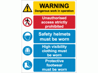Site Safety Sign - Dangerous Work In ...