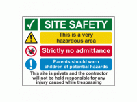Site Safety Sign - This Is A Very Haz...