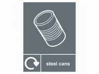 Steel Cans Recycling Sign