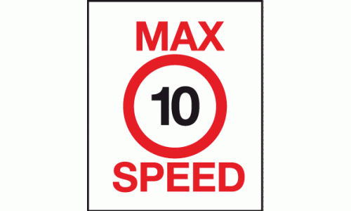 Max speed 10 mph