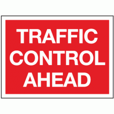 Traffic control ahead sign