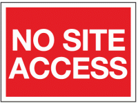 No site access sign