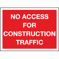 No access for construction traffic sign