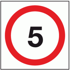 5 mph sign
