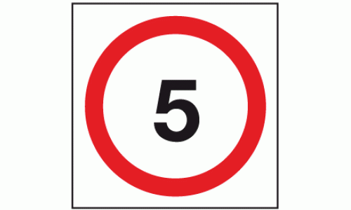5 mph sign