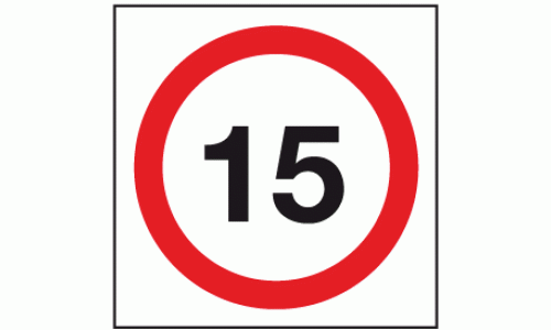15 mph sign