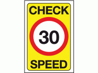 Check speed 30 mph sign