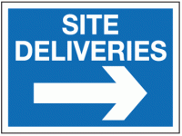Site deliveries right sign