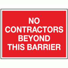 No contractors beyond this barrier