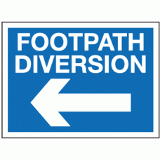Footpath diversion left sign