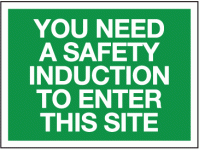 You need a safety induction to enter ...