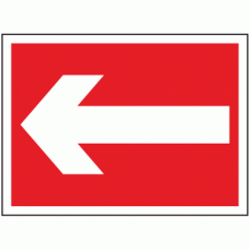 Arrow left or right diversion sign