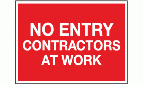 No entry contractors at work