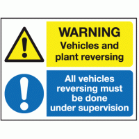Warning vehicles and plant reversing all vehicles reversing must be done under supervision