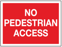 No pedestrian access