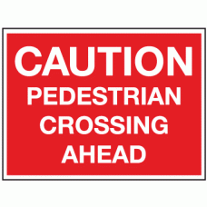 Caution pedestrian crossing ahead