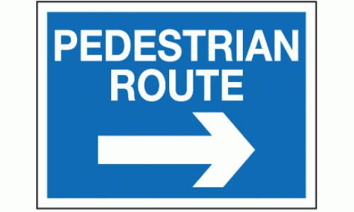Pedestrian route arrow right