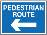 Pedestrian route arrow left