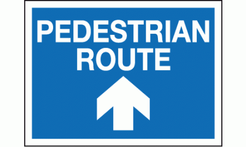 Pedestrian route ahead